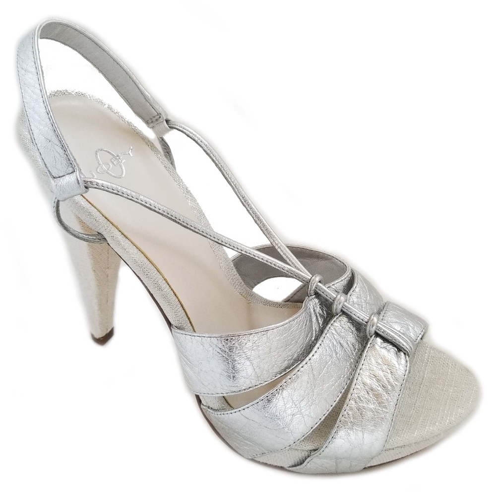 Joey O Metallic Silver Slingback Sandal